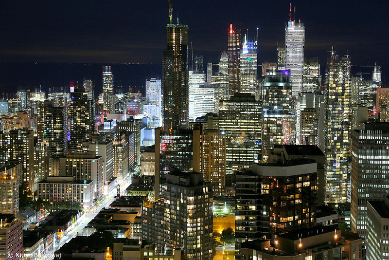 Toronto belvárosa, este